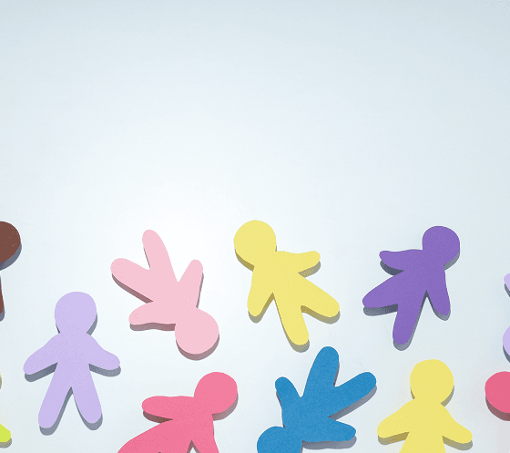 Colourful paper figures representing inclusive accessibility